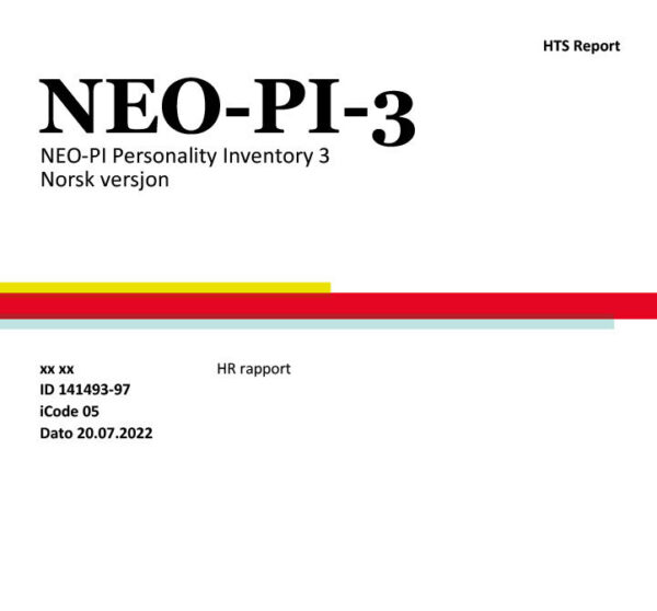 NEO-PI-3 HR Rapport, Leadership rapport og Personlig Innsikt rapport (kommer Q1 2025)